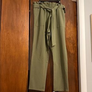 Grace Karin Olive Green Women's Straight Leg Pants